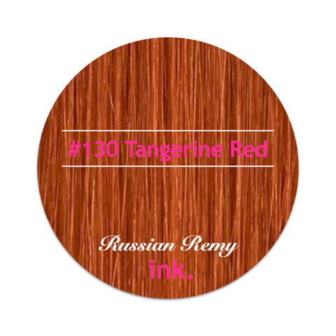 #130 Tangerine Red Tape Hair Extensions 22-24"