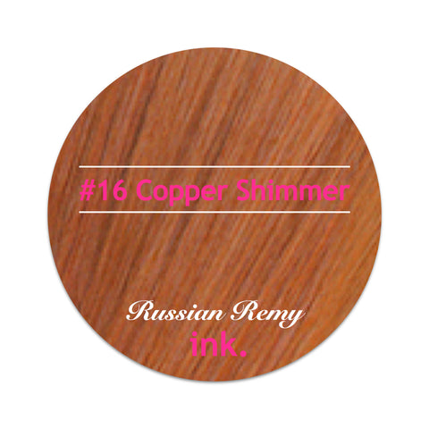 #16 Copper Shimmer Tape Hair Extensions 22-24"