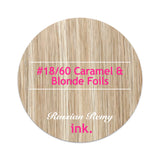 #60/18 Platinum & Caramel Blonde Foiled Clip In Hair Extensions 22-24"