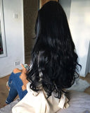 #1 Jet Black Micro Bead Hair Extensions 22-24"