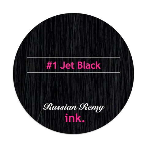 #1 Jet Black Micro Bead Hair Extensions 22-24"