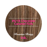 #6/18 Chocolate Caramel Foils Tape Hair Extensions 22-24"