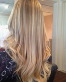 #60/18 Platinum & Caramel Blonde Foiled Clip In Hair Extensions 22-24"