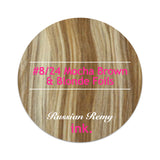 #8/24 Mocha Brown & Blonde Foils Tape Hair Extensions 22-24"