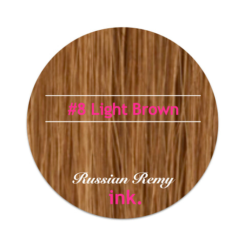 #8 Light Brown Tape Hair Extensions 22-24"
