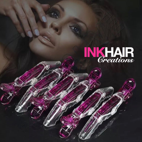 Pink Crocodile Clips