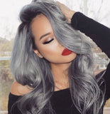#Steel Grey Tape Hair Extensions 22-24"