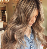 #6/18 Chocolate Caramel Foils Tape Hair Extensions 22-24"