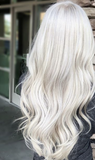 #60 Platinum Blonde Tape Hair Extensions 22-24"