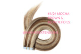 TAPE IN HAIR EXTENSIONS 22" RUSSIAN REMY